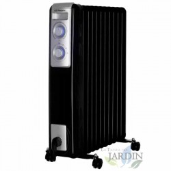 Radiador de aceite 11 elementos térmicos RN2500 Orbegozo. Tres potencias de calor: 1000W-1500W-2500W. Termostato regulable.