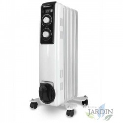 Radiateur à Bain d'Huile 1000W Chauffage électrique 5 éléments Orbegozo RF1000. Thermostat réglable