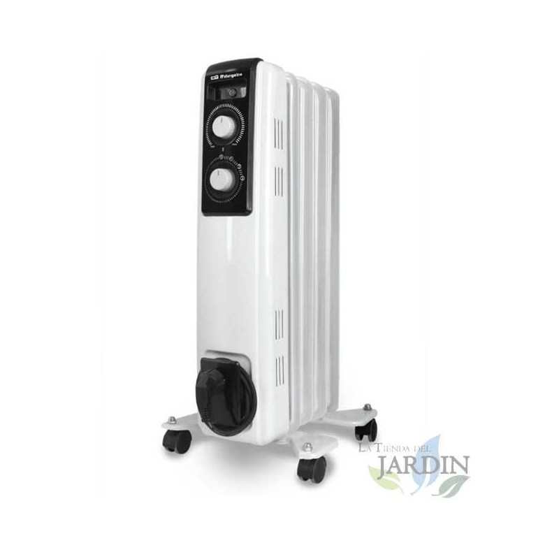 Ölradiator mit 5 Heizelementen mit hoher thermischer Trägheit. Maximale Leistung von 1000 W. 5 Heizelemente mit hoher thermische Ölradiator mit 5 Heizelementen mit hoher thermischer Trägheit. Maximale Leistung von 1000 W. 5 Heizelemente mit hoher thermische