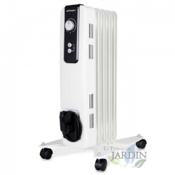 Radiateur à Bain d'Huile 1000W Chauffage électrique 5 éléments Orbegozo RH1000. Thermostat réglable