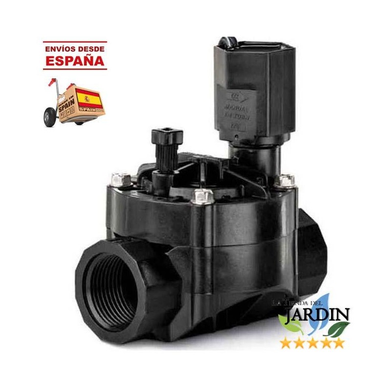 Electroválvula de riego 1'' 24V 100HV Rain Bird, rosca hembra. Funciona con programadores eléctricos Electroválvula de riego 1'' 24V 100HV Rain Bird, rosca hembra. Funciona con programadores eléctricos