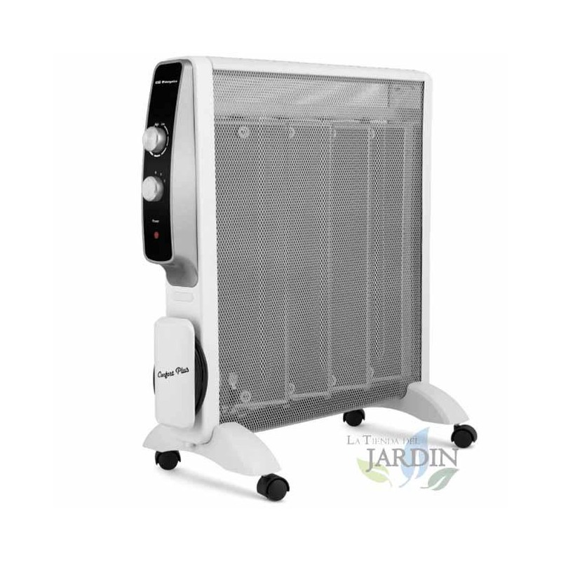 Heizkörper mit MICA-Heizelement Orbegozo 1500W. 2 Heizstufen: 500W-1500W. Schnelle Konvektion und Wärmeverteilung. Heizkörper mit MICA-Heizelement Orbegozo 1500W. 2 Heizstufen: 500W-1500W. Schnelle Konvektion und Wärmeverteilung.