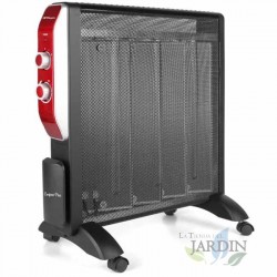 Radiatore in MICA Orbegozo. 2 livelli di potenza: 1000W-2000W. Elemento riscaldante in MICA. Rapida convezione e diffusione del