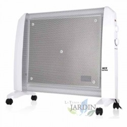 Radiador eléctrico Orbegozo 1500W, bajo consumo, Estufa de Mica, Calefactor con Termostato regulable, seguridad antivuelco