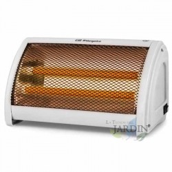 Calefactor de cerámica 500W-1000W Orbegozo, Estufa de cerámica con 2 Tubos, Bajo Consumo