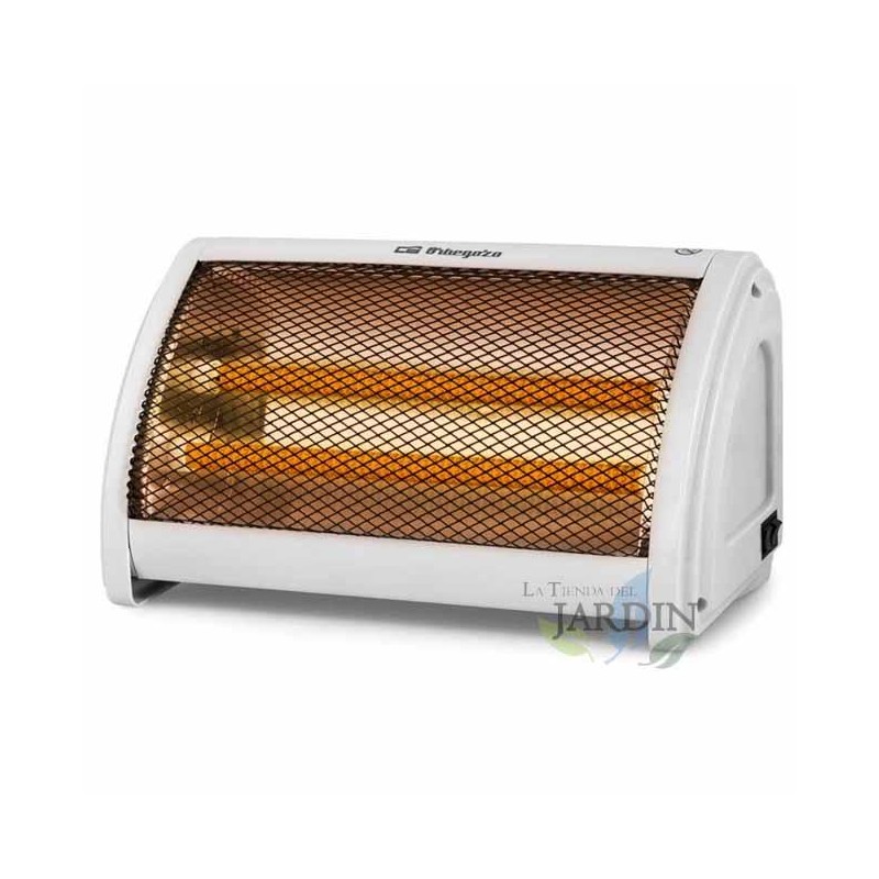 Fornello in ceramica Orbegozo 2 Livelli di potenza: 500 e 1000 W. 2 tubi in ceramica. Doppio pulsante di azionamento.