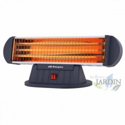 Estufa de cuarzo Orbegozo, 3 potencias 1200W, 3 Barras, Calefactor calor rápido, Estufa radiador calefactor halógeno