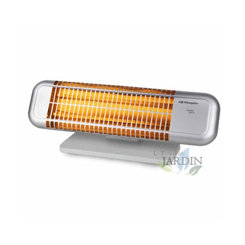 Radiateur infrarouge, Poêle 1200W Orbegozo BPM0102. 2 barres de quartz. Façade en aluminium