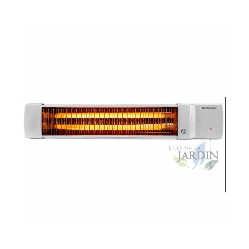 Radiateur infrarouge, Poêle de salle de bain 1200W Orbegozo BB5002. 2 barres de quartz. Écran réglable. Interrupteur à tirette