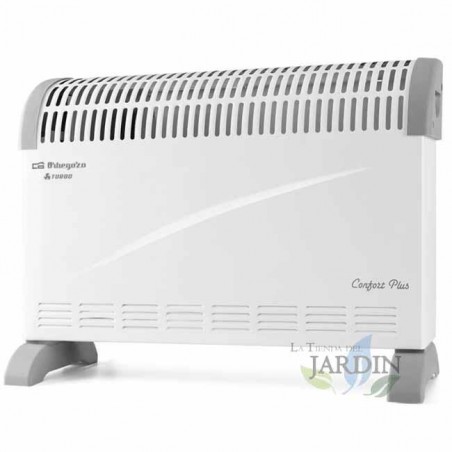 Termoconvettore turbo. Potenza massima 2000 W. 3 livelli di potenza: 750, 1250 e 2000 W. Termostato regolabile.