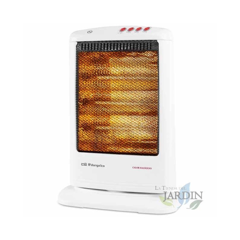 Radiateur Halogène, 1200W Orbegozo. Trois puissances calorifiques. Emission de chaleur instantanée. Système oscillant