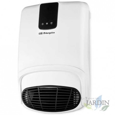 Termoventilatore da parete per bagno Orbegozo FB2200. Due livelli di potenza: 1000-2000W. Programmabile.