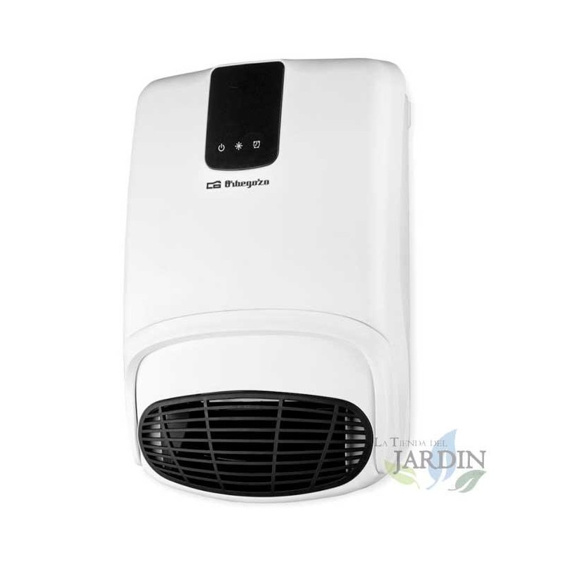 Termoventilatore da parete per bagno Orbegozo FB2200. Due livelli di potenza: 1000-2000W. Programmabile.