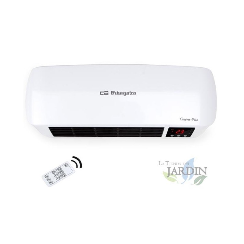 Aquecedor de banheiro IP22, aquecedor de parede Orbegozo 1000-2000 W, programável, modo ventilador