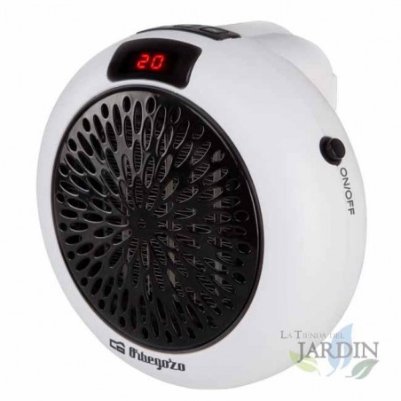  Orbegozo Plug-Keramikheizung.  Leistung 600W.  Programmierbarer Timer.  2 Geschwindigkeiten.  Temperatur von 15 bis 32ºC.