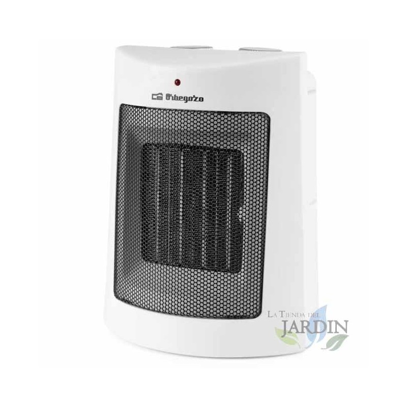 Radiateur soufflant céramique avec thermostat progressif 1500W Orbegozo CR5013. Conçu pour économiser de l'espace