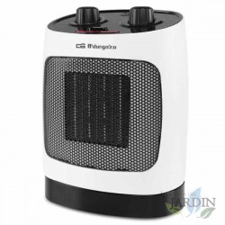 Calefactor de cerámica Orbegozo 1000-2000W, Función ventilador, Oscilante, Antideslizante, Sistema Antivuelco