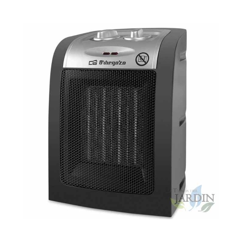 Riscaldatore in ceramica Orbegozo. Due potenze: 900W-1500W. Controllo regolabile tramite termostato.