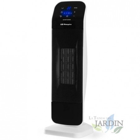 Riscaldatore a torre in ceramica oscillante Orbegozo 2000W. Pannello di controllo touch. Timer 24 ore. Telecomando.