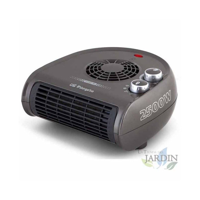 Aquecedor horizontal Orbegozo 1250W-2500W, aquecedor de ar, aquecedor de piso para banheiro, cinza
