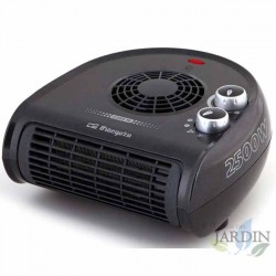  Horizontale Orbegozo-Heizung.  Zwei Leistungsstufen: 1250W-2500W.  Farbe schwarz.  Drehschalter mit drei Positionen.