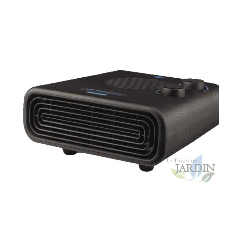 Orbegozo horizontal heater. Three positions: 1100W-2200W-Fan. Adjustable thermostat. Instant heat. Color Black. Orbegozo horizontal heater. Three positions: 1100W-2200W-Fan. Adjustable thermostat. Instant heat. Color Black.