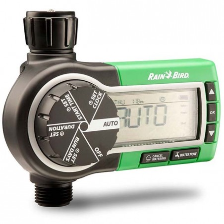 Programador de grifo digital 1ZETHMR Rain Bird, función manual, automática y rápida, tiempo de riego flexible
