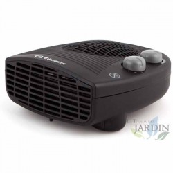 Riscaldatore di Orbegozo. Due potenze: 1000W-2000W. Funzione ventola. Temperatura regolabile. Colore nero.