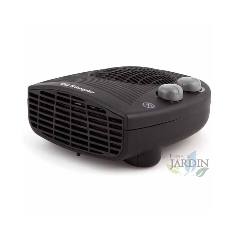 Riscaldatore di Orbegozo. Due potenze: 1000W-2000W. Funzione ventola. Temperatura regolabile. Colore nero.