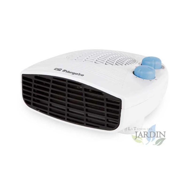 Calefactor Orbegozo. Dos potencias: 1000W-2000W. Función ventilador. Temperatura ajustable. Color Blanco.