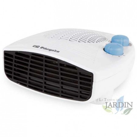 Calefactor Horizontal 1000 W-2000W Orbegozo, Temperatura Ajustable, Calefactor de Aire, Calefactor de baño para suelo, Blanco