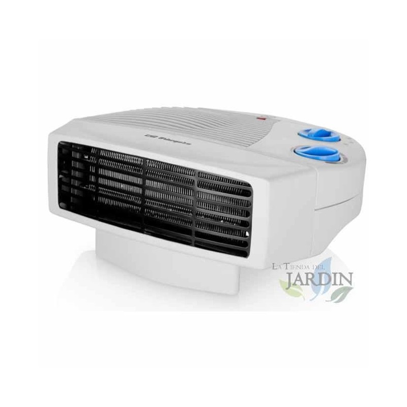 Orbegozo horizontal heater. Two heat settings: 1,000 and 2,000 W. Fan function.