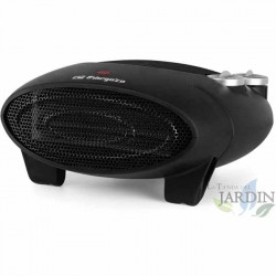 Aquecedor horizontal. Potência: 1000W-2000W. Interruptor rotativo de 3 posições. Função de ventilador de ar frio.