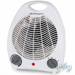 Riscaldatore compatto Orbegozo 2000W. Termostato con regolazione progressiva e funzione antigelo. Posizione aria fresca.