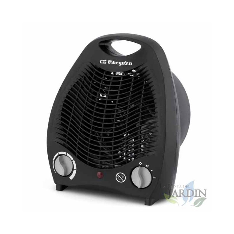 Riscaldatore compatto Orbegozo 2000W. Termostato con regolazione progressiva. Funzione ventola.