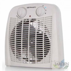  2000 W Orbegozo-Heizung.  Zwei Heizstufen: 1000 W und 2000 W.  Geeignet für Badezimmer IP 21. Lüftermodus.
