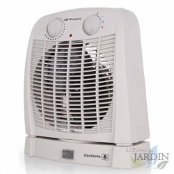 Aquecedor oscilante Orbegozo de 2000 W. Temperatura ajustável. Classificação IP 21 para banheiros. Modo ventilador.
