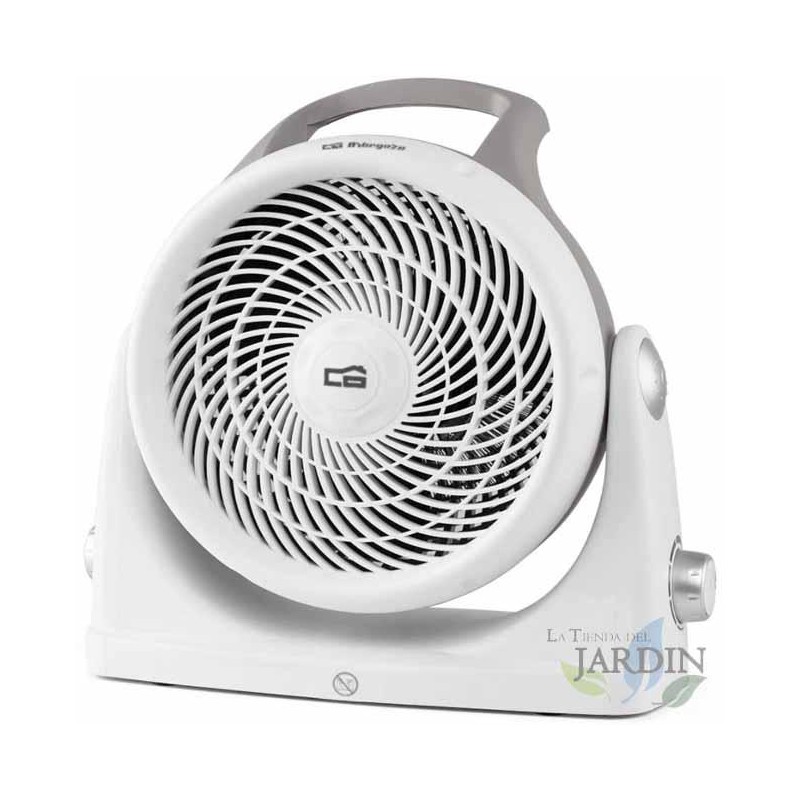 Rotating heater 90º Orbegozo. 2 Powers: 1000W ECO Silence. 2000W High speed and maximum heat performance. Rotating heater 90º Orbegozo. 2 Powers: 1000W ECO Silence. 2000W High speed and maximum heat performance.
