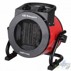 Riscaldatore professionale in ceramica Orbegozo. Rosso. Potenza 2000W. Corpo in metallo. Controllo della temperatura regolabile.