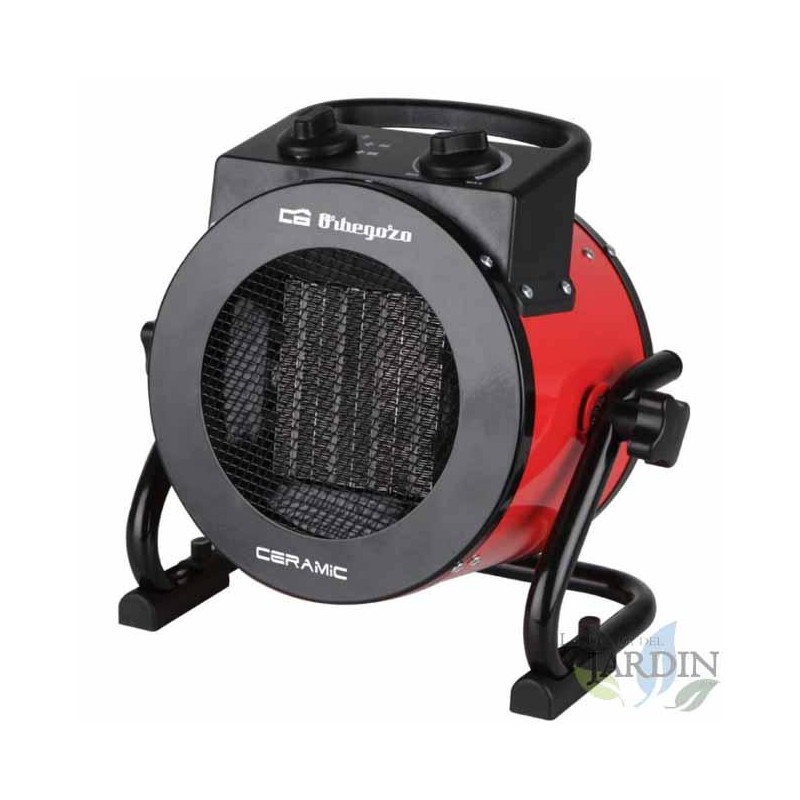 Orbegozo professional ceramic heater. Red. Power 2000W. Metallic body. Adjustable temperature control. Orbegozo professional ceramic heater. Red. Power 2000W. Metallic body. Adjustable temperature control.