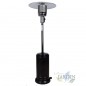 Parasol chauggant Chauffage de extérieur noir 12000 W. Hauteur de 2,25 m. Chaleur immédiate. Fonctionne au Butane au Propane 