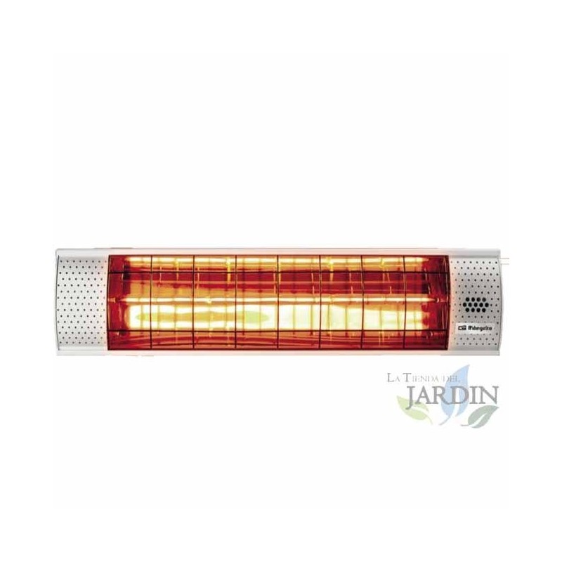 Aquecedor infravermelho de pátio Orbegozo. 2.000W. Adequado para uso interno e externo. IP 55. Cabo de 2 m.