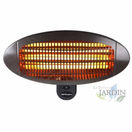 Estufa de infrarrojos de Terraza Orbegozo, Calefactor por Infrarojos 2000W, Radiador Eléctrico para Exterior-Interior 120º, IPX4