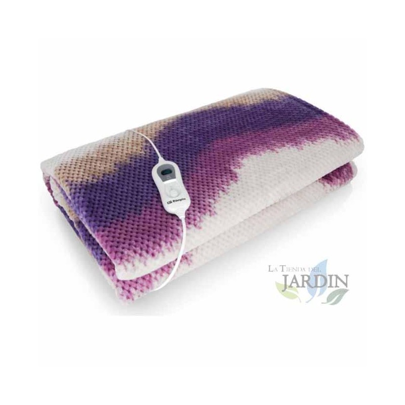 Coperta elettrica Orbegozo. Potenza 120 W. Dimensioni: 180x130cm. Superficie morbida e traspirante, piacevole al tatto.