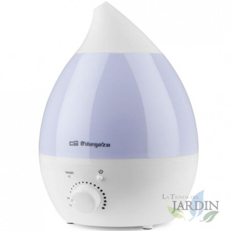 Humidificateur d'air à ultrasons Orbegozo. Débit de vapeur réglable. Lumière de 7 couleurs différentes. Puissance: 22W