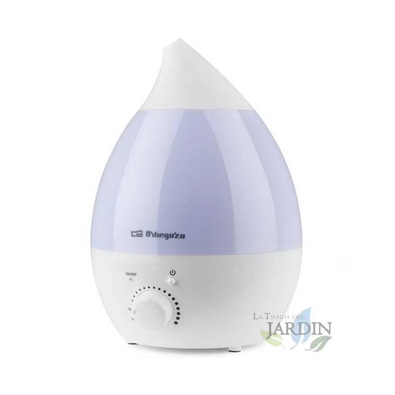 Humidificateur d'air à ultrasons Orbegozo. Augmenter et réguler l'humidité de la pièce. Capacité du réservoir 1,3L