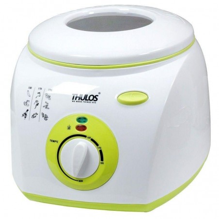 Fritadeira Elétrica Thulos de 2 Litros | Fritadeira Elétrica de 1300W com Termostato Ajustável | Fritadeira Branca