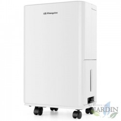Desumidificador Orbegozo. Consumo de 265 W. Ajuste manual de umidade: 40-50-60%. Tanque de 2,4 litros.