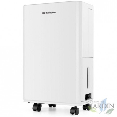 Desumidificador Orbegozo. Consumo de 265 W. Ajuste manual de umidade: 40-50-60%. Tanque de 2,4 litros.