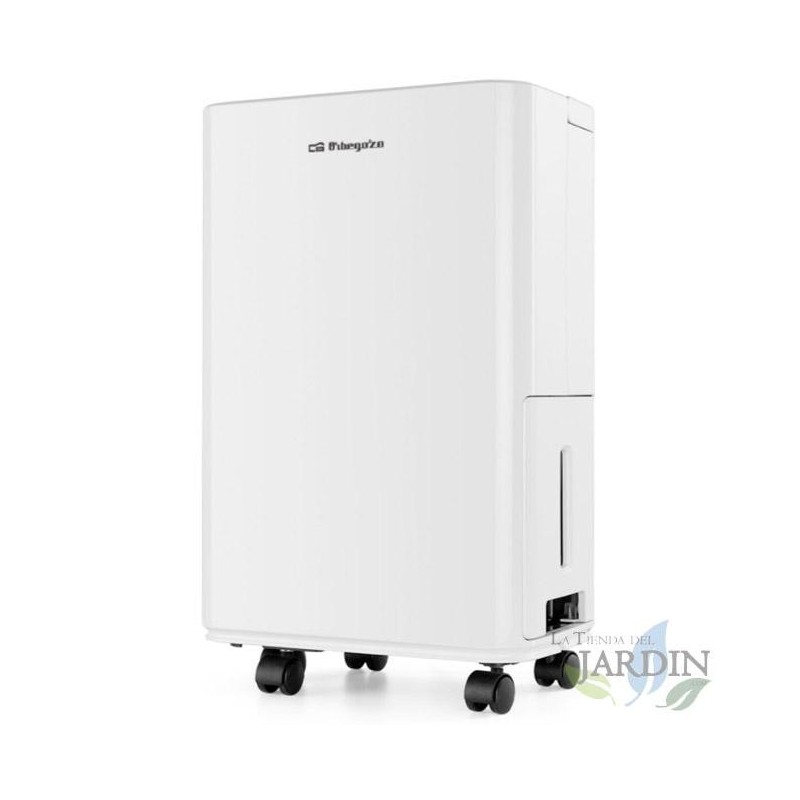 Deumidificatore Orbegozo. Consumo 265W. Regolazione manuale dell'umidità: 40-50-60%. Serbatoio da 2,4 litri.